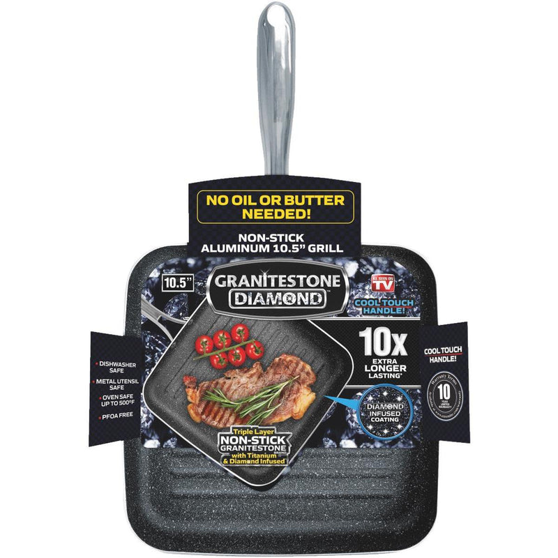 GraniteStone Non-Stick 10.5" Grill Pan