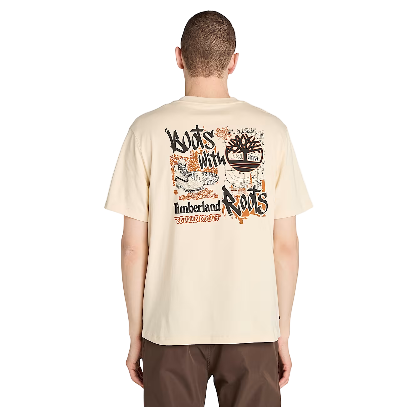 Timberland Mens Brand Carrier Slogan Back Graphic Short Sleeve T-Shirt