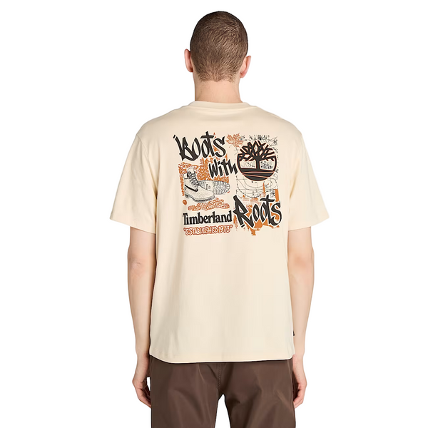 Timberland Mens Brand Carrier Slogan Back Graphic Short Sleeve T-Shirt