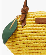Kate Spade Lemon Drop Straw Crossbody Handbag
