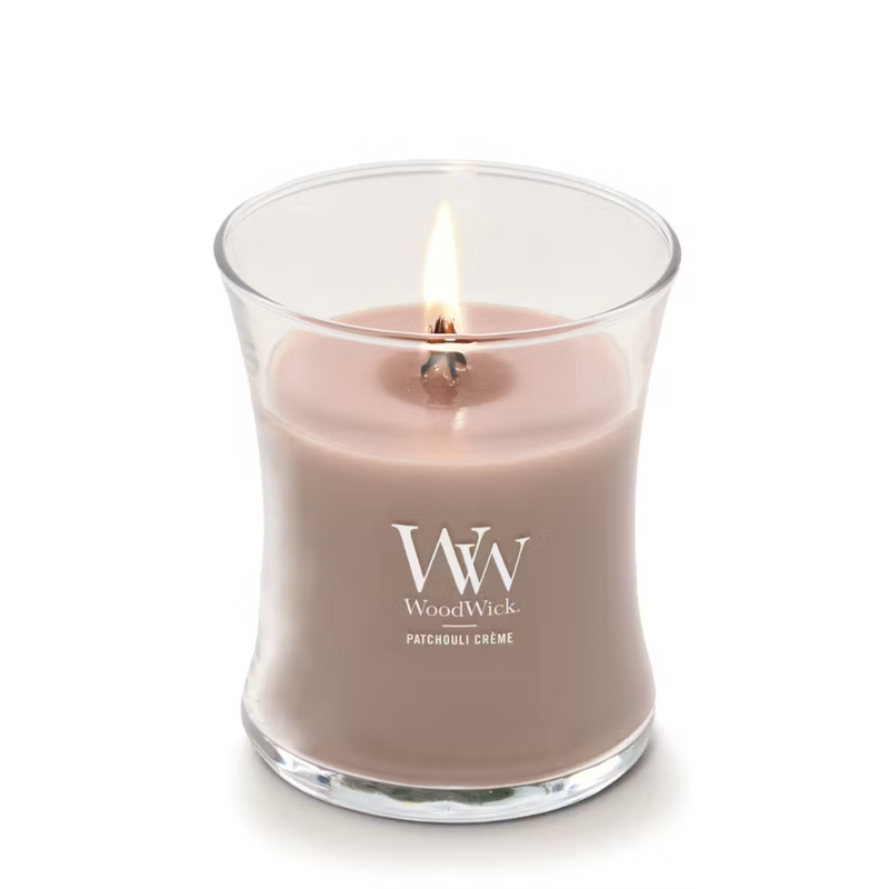 WoodWick Medium Hourglass Candle - Patchouli Crème
