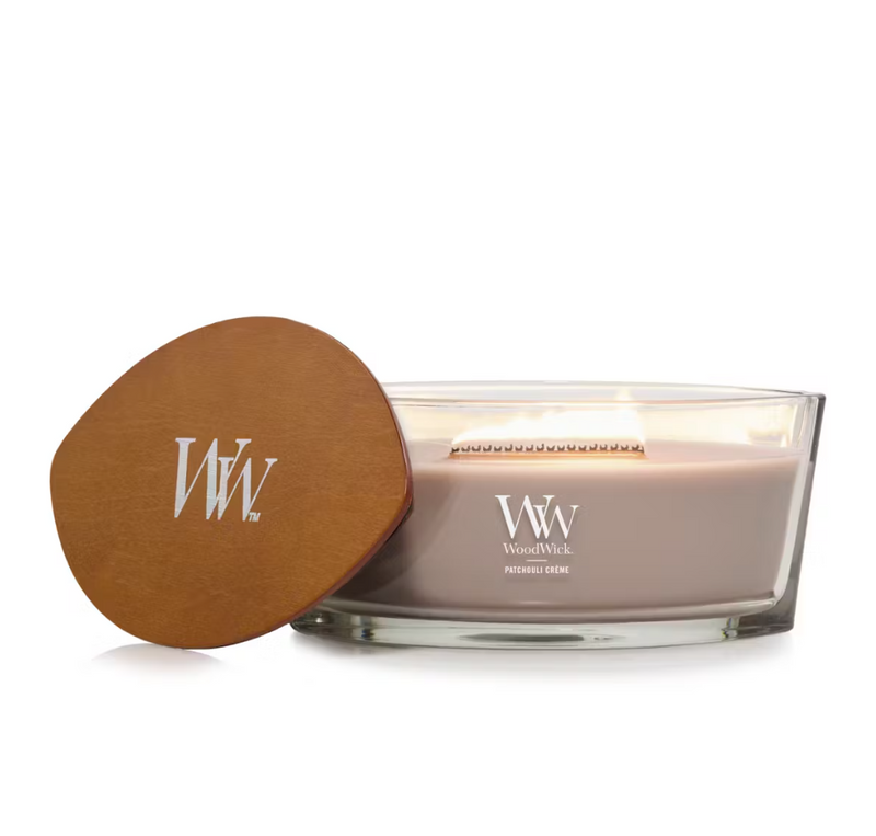 WoodWick Ellipse Candle - Patchouli Crème