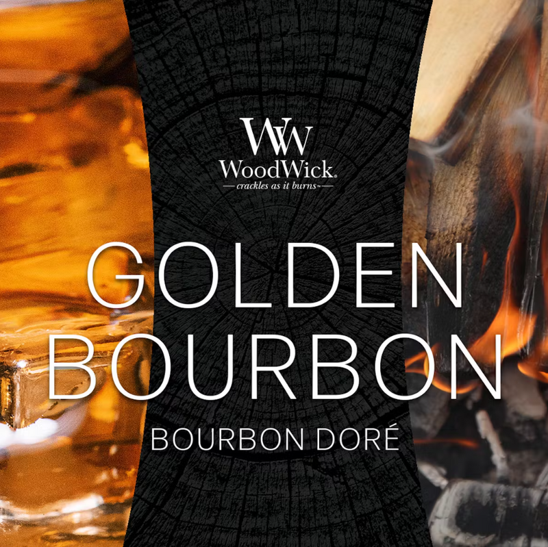WoodWick Medium Jar Candle - Golden Bourbon