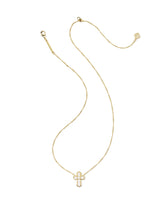 Kendra Scott Cross Medallion Short Pendant Necklace - Gold-Plated