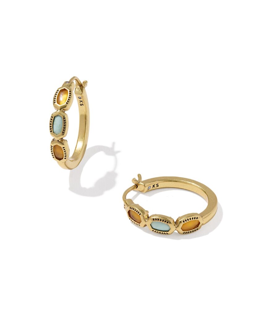 Kendra Scott Mini Elisa Hoop Earrings - Gold Plated
