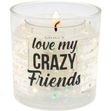 Pavilion Crazy Friends Refillable Soy Wax Candle with LED Accents - 5 oz.