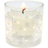 Pavilion Snowflakes 5 oz Refillable Soy Wax Candle With LED Accents