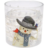 Pavilion Snowman 5 oz Refillable Soy Wax Candle With LED Accents