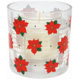 Pavilion Poinsettia Refillable Soy Wax Candle With LED Accents - 5 oz.