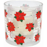 Pavilion Poinsettia Refillable Soy Wax Candle With LED Accents - 5 oz.