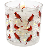 Pavilion Cardinals Refillable Soy Wax Candle With LED Accents - 5 oz.