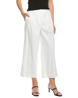 Brooks Brothers Womens Linen Blend Cropped Wide Leg Pants