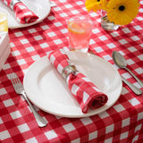 Design Imports Tango & White Checkers Tablecloth