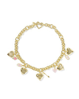 Jayna Mother Of Pearl Statement Valentines Necklace - Gold Plated