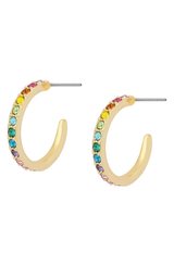 Kurt Geiger Pavé Rainbow Huggie Hoop Earrings