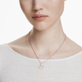 Swarovski Constella Pendant Necklace - Round Cut, White, Rose Gold-Tone Plated