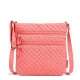 Triple Zip Hipster Crossbody Handbag