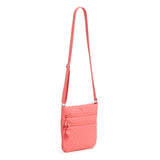 Triple Zip Hipster Crossbody Handbag