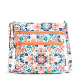 Triple Zip Hipster Crossbody Handbag