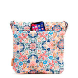 Triple Zip Hipster Crossbody Handbag