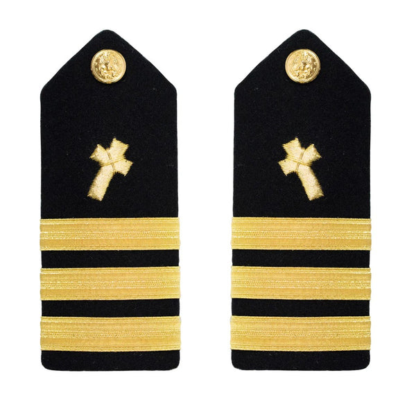 CG HARD SHOULDER BOARD MALE CDR CHRISTIAN CHAPLAIN