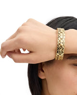 Coach Quilted Signature C Hinged Bangle Bracelet