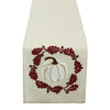 Design Imports White Pumpkin Embroidered Table Runner