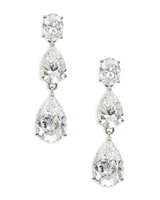 Nadri Pear Linear Drop Earrings