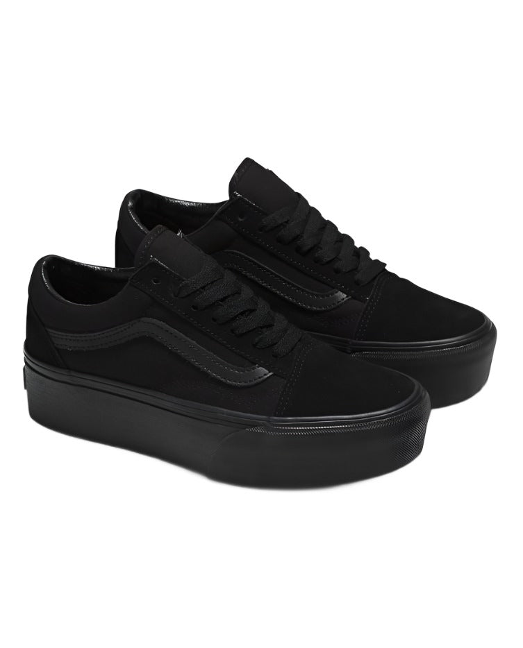 Vans Old Skool Platform Sneakers - Unisex Sizing - Black/Black