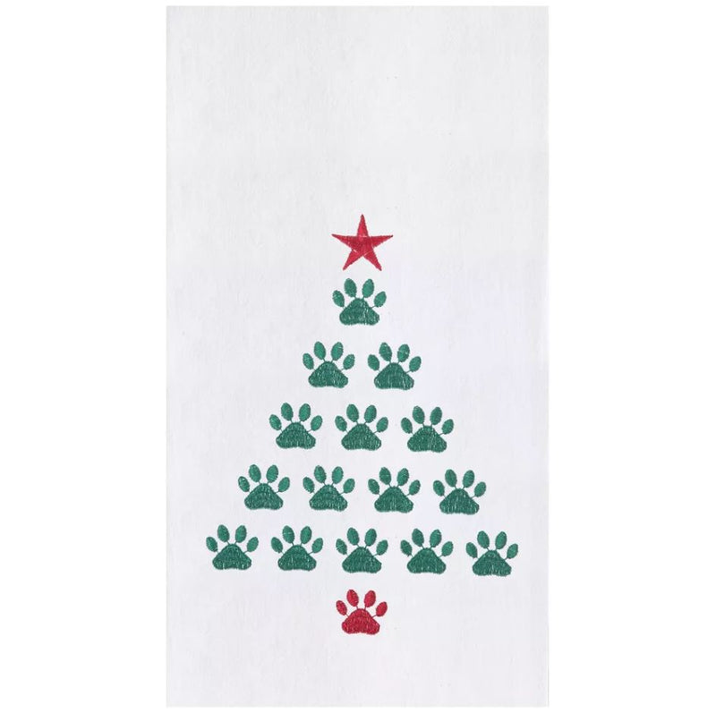 C&F Home Christmas Tree Paws Kitchen Towel Dishtowel