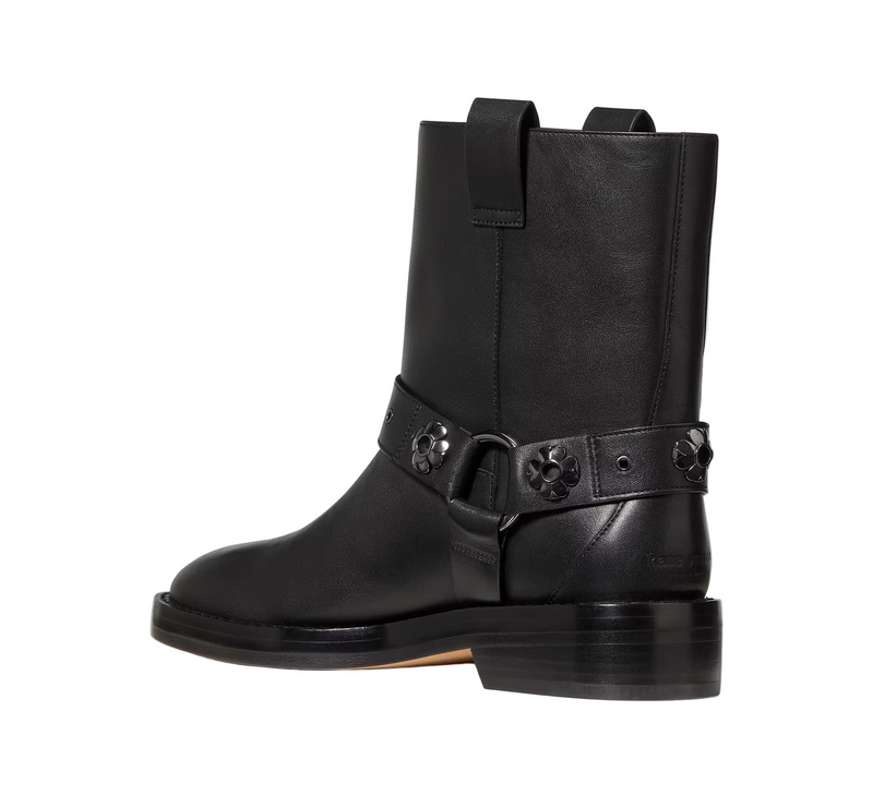 Kate Spade Womens Spade Flower Stud Moto Boots