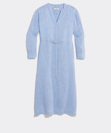 Vineyard Vines Womens Linen Buttondown Midi Cover-Up Dress