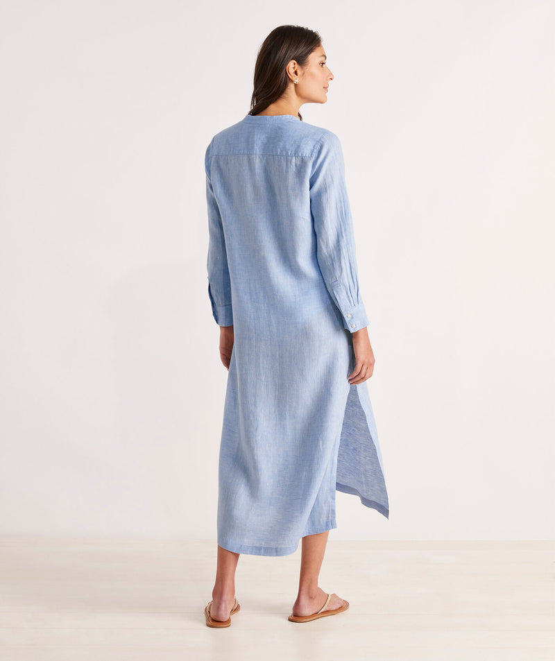 Vineyard Vines Womens Linen Buttondown Midi Cover-Up Dress – ShopCGX