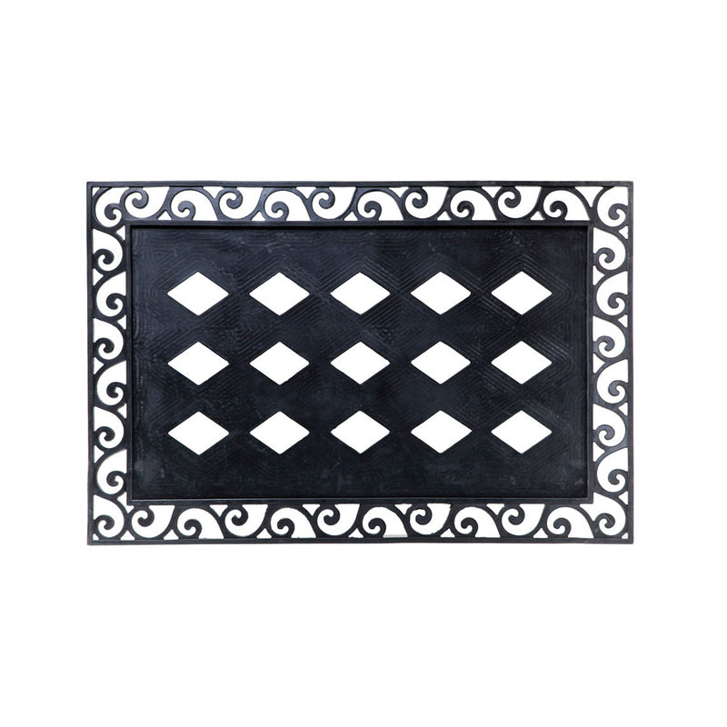 Evergreen Cutout Scroll Embossed Floor Mat Tray