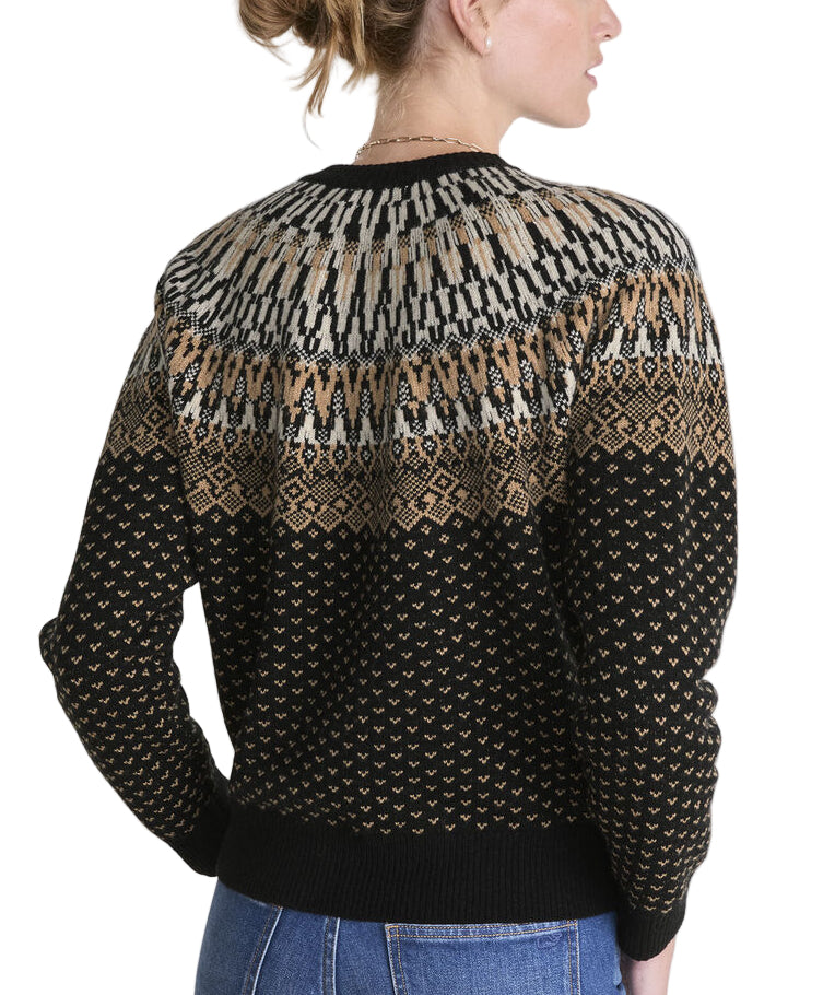 Vineyard Vines Womens Wool Blend Fair Isle Cardigan