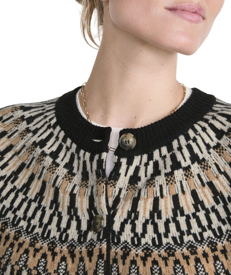 Vineyard Vines Womens Wool Blend Fair Isle Cardigan