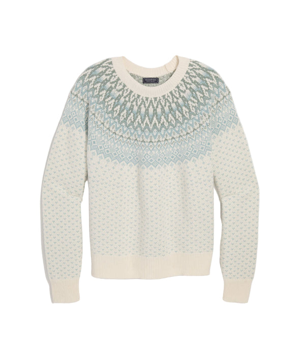 Vineyard Vines Womens Wool Blend Fair Isle Sweater
