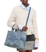 Marc Jacobs The Floral Denim Medium Tote Handbag