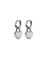 Marc Jacobs Heart Padlock Silver Earrings