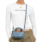 Marc Jacobs The Floral Denim Micro Crossbody Sack Handbag