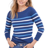 Vineyard Vines Womens Striped Boatneck Long Sleeve T-Shirt