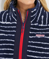 Vineyard Vines Womens Break Sherpa SuperSherp Quarter Zip Pullover