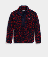 Vineyard Vines Womens Leopard Sherpa SuperShep Sweatshirt