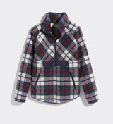 Vineyard Vines Womens Tartan Sherpa Popover Sweatshirt
