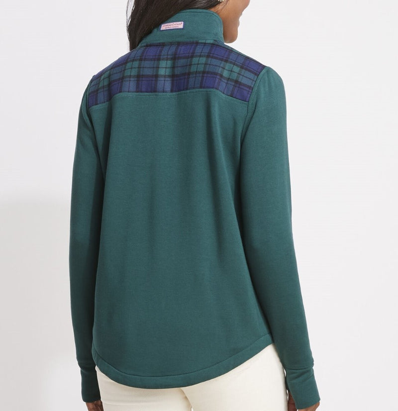 Vineyard Vines Womens Blackwatch Dreamcloth Relaxed Shep Sweatshirt