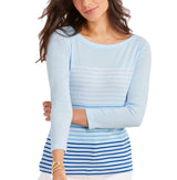 Vineyard Vines Womens Striped Boatneck Long Sleeve T-Shirt