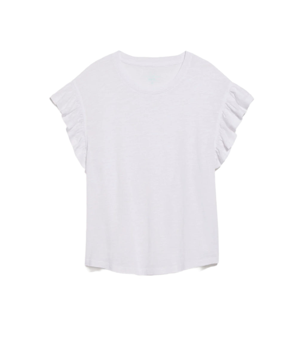(取寄) ヴィンヤードヴァインズ レディース スラブ ジャージ フラッター スリーブ ティー Vineyard Vines women Slub Jersey Flutter Sleeve Tee White Cap 取寄) ヴィンヤードヴァインズ レディース スラブ ジャージ