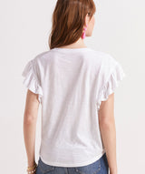 Vineyard Vines Womens Flutter-Sleeve Surf T-Shirt