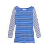 Vineyard Vines Womens Party Stripe Boatneck Simple 3/4 Sleeve Shirt