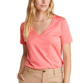 Vineyard Vines Womens Clean Jersey V-Neck Short Sleeve T-Shirt